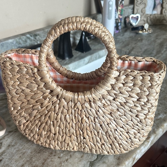 LC Lauren Conrad Handbags - LC Lauren Conrad Tan Woven Tote Bag